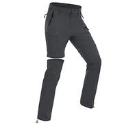 Wespornow Pantalones de Desmontable Senderismo para Mujer, Ligeros, de Secado rápido, elásticos, para Exteriores, UPF 50, Angel Safari, Cargo Capri, Bolsillos con Cremallera (Gris, S)