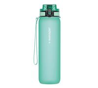 Wessper Active Max Tritan - Botella de agua con motivo de marca, sin BPA, a prueba de fugas, 1 litro para bicicleta, escuela, niños, senderismo, deporte, menta