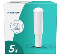Wessper Aqua White - Juego de 5 filtros de agua para Nespresso N9, F5, F70, C5, C9; 5 unidades, repuesto para, Capresso E8, S9; Impressa One Touch; Avantagre S70, S85, S9