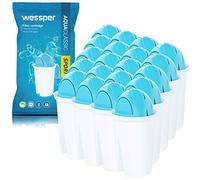 Wessper AquaClassic Sport Cartuchos de filtrado de Agua | Reemplazo para Aquaphor Standard, Brita Classic, Dafi Classic | 20 Unidades