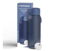 Wessper Borraccia con filtro per l'acqua, bottiglia in Tritan con filtro a disco, 700 ml, senza BPA, bottiglia con filtro adatta a l'acqua, da usare la scuola, lo sport- Azul