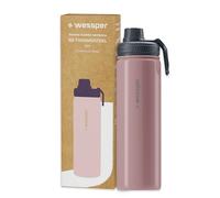 Wessper Botella Agua Acero Inoxidable 700ml Botella Termica Sin BPA con 3 Tapones | Rosa Elegante Botella Resistencia al Rayado, fácil de Limpiar | Termo Agua Fria/Caliente para Niños Adultos