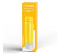 Wessper Botella con Filtro de Agua Potable, Termo de Acero Inoxidable con Filtro Actitex Disc, 1 l, Filtro Agua Potable de Carbón, Reduce el Cloro, BPA FREE - Amarillo