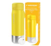 Wessper Botella de Agua Potable, Termo de Acero Inoxidable con Filtro Actitex Disc, 700 ml, Filtro Agua Potable de Carbón, Reduce el Cloro, BPA FREE - Amarillo