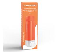 Wessper Botella de Agua Potable, Termo de Acero Inoxidable con Filtro Actitex Disc, 700 ml, Filtro Agua Potable de Carbón, Reduce el Cloro, BPA FREE - Naranja