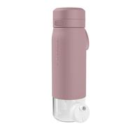 Wessper Botella de vidrio de borosilicato con filtro Actitex Disc, 700 ml, rosa - sin BPA, a prueba de fugas, apta para lavavajillas - ideal para exterior, fitness y desplazamientos
