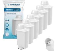 Wessper Cartuchos de filtro de agua AQUAINTENSE para cafetera automática, cartucho de repuesto compatible con Saeco6 CA6702/00, Brita Intenza, Philips - paquete de 6