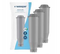 Wessper cartuchos de filtro de agua para cafetera automática, filtro de agua - compatible con cafeteras Krups F088, Nivona, Siemens, Bosch, AEG - paquete de 3