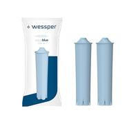 Wessper Cartuchos de filtro para cafetera automática, filtro de agua Aqua Blue con carbón activo para cafetera, cartuchos compatibles con Jura Impressa, ENA, Micro, GIGA, 71312 Blue - 2 unidades