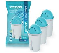 Wessper Classic Filtros de Agua de Repuesto Alcaline | Cartucho de filtración reemplazo para Aquaphor Standard, Brita Classic, Dafi Classic | 3 piezas