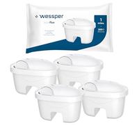 Wessper Filtro Agua para Jarra, recambio de filtros Bi-Flux - 4 piezas | filtro carbon activo, compatible con jarra brita, Laica, Dafi, Wessper, Aquaphor, Philips