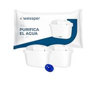 Wessper filtro agua, PIN adicional compatible con brita jarra - 2 Piezas