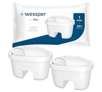 Wessper Filtro de agua, Filtros para Jarra Filtradora de Agua, Cartuchos con Cartcarbón Activo, Compatible con Jarra Brita, Laica, Dafi y Wessper - 2 unidades