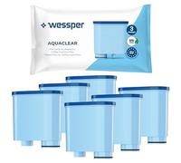 Wessper Filtro de Agua para Cafetera Automatica, Compatible con Philips Aquaclean CA6903/10 CA6903/22 CA6903 y Saeco, Cartucho de Filtro con Carbón Activado para Cafetera Superautomática, 6 Piezas