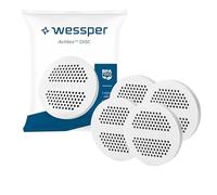 Wessper Filtro de Disco para Botella y Jarra Filtradora Agua, Filtros con Carbón Activo, Compatible con Botella Brita y Jarras Wessper, Reducción de Cloro y Metales Pesados - 4 Piezzas