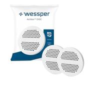 Wessper Filtro de Disco para Botella y Jarra Filtradora Agua, Filtros con Carbón Activo, Compatible con Botella Brita y Jarras Wessper, Reducción de Cloro y Metales Pesados - 2 Piezzas