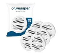 Wessper Filtro de Disco para Botella y Jarra Filtradora Agua, Filtros con Carbón Activo, Compatible con Botella Brita y Jarras Wessper, Reducción de Cloro y Metales Pesados - 6 Piezzas