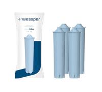 Wessper Filtro para Cafetera, compatible con Cafetera Jura Impresa 4 piezas | filtro agua para cafetera automática, filtro carbón activo, con Jura Impressa, ENA, Micro, GIGA, 71312 Blue