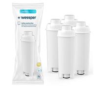 Wessper Filtro para Cafetera, Compatible con De’Longhi DLSC002 - 4 pieza | filtro agua para cafetera superautomática de'longhi, filtro carbon activo, DLSC002, SER3017 & 5513292811 - ECAM