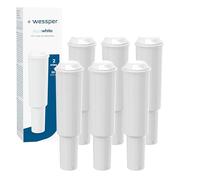 Wessper Filtros de Agua para Cafeteras Automáticas Aqua White, Cartuchos Filtrantes para Jura® Impressa®, Filtros de café de Repuesto Compatibles con Jura® 60209 White, 64553, 7520, 68739-6 unidades