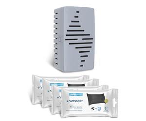Wessper Fresh Fridge - Absorbente de olores para frigorífico con cartucho intercambiable, neutraliza los olores no deseados, con carbón activado, muy eficiente, 6 meses de duración, 4 recambios