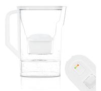 Wessper Jarra con filtro 2,7l con contador LED, para de frigorífico -Blanco | jarra filtradora de agua, filtro carbon activo, para puerta de frigorifico, jarra con filtro de agua