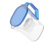 Wessper Jarra con filtro de agua Para puerta de frigorífico 2,7 l, jarra de agua con filtro de agua de carbón activado Compatible con cartuchos de filtro Brita Maxtra - Azul