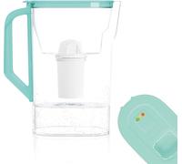 Wessper Jarra de agua 2,7l con contador LED, para de frigorífico - Menta | jarra filtradora de agua, filtro carbon activo, para puerta de frigorifico, jarra con filtro de agua classic