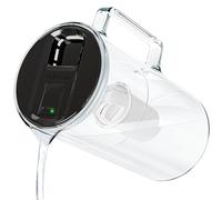 Wessper Jarra de Cristal Con Filtro de 3 L - Contador de Cambio, Cartuchos SIN BPA, Filtro de Agua de Carbón Activado - Negro