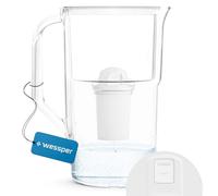 Wessper Jarra Filtradora con Contador LED De Agua FutureFlow 2,8 Litros + 1 Cartucho De Filtro Agua | Filtro Reemplazo para Aquaphor Standard, Brita Classic, Dafi Classic | Blanco