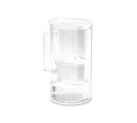Wessper Jarra Filtradora de Agua con Contador LED, 2 Litros, Cristal Borosilicato, Jarra Compacta con Filtro de Aarbón Cactivo, sin BPA - Blanco