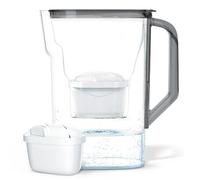 Wessper Jarra Filtrante de Agua 2,7L - compatible con Brita Maxtra - Jarra con 1 Filtro - Reduce Cal y Cloro - Negro
