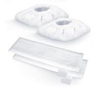 Wessper juego de paños de microfibra de repuesto compatible con Kärcher SC 2 3 4 5 Limpiador a Vapor,2 Anchos Piso paños + 2 Herramientas de Boquilla Manual
