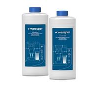 Wessper Limpiador Universal para Sistema de Espuma de Leche para Cafeteras Automáticas y Espumadores [2x1L]- Limpiador de Leche, Apto para Cafeteras como DeLonghi, Nespresso y más