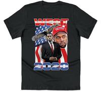 West 2020 Kanye Camiseta para hombre Funnya Election Campaign Vote for President Retro, Negro, L