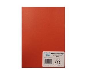 West A4 140 g Stapled Matt Sketchbook - Red