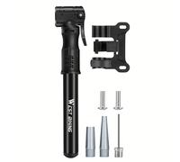 WEST BIKING Bomba de bicicleta portátil, inflador de neumáticos de aleación de aluminio, mini bomba de para MTB, bicicleta de carretera y balones