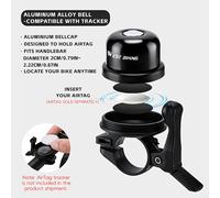 WEST BIKING Timbre de Bicicleta Seguro y Antirrobo para Bicicleta de Montaña, Timbre de Cobre Compacto y con Compatibilidad Incorporada con Airtag