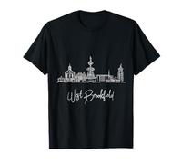 West Brookfield Massachusetts Skyline Souvenirs Paisaje urbano Camiseta