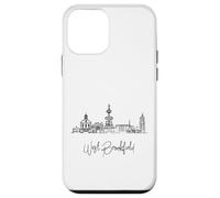 West Brookfield Massachusetts Skyline Souvenirs Paisaje urbano Carcasa para iPhone 12 mini