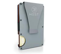 West Cartera Tarjetero Hombre RFID en Metal - Cartera de Aluminio con Clip para Billetes - Cartera Fina, Ligera y Elegante - Cartera Minimalista Hombre Anti Piratería