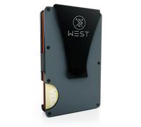 West Cartera Tarjetero Hombre RFID en Metal - Cartera de Aluminio con Clip para Billetes - Cartera Fina, Ligera y Elegante - Cartera Minimalista Hombre Anti Piratería