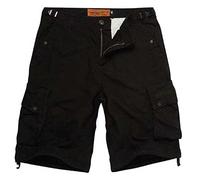 West Coast Choppers Caine Ripstop Cargo Shorts Hombre Pantalones Cortos Negro XL 100% algodón Ancho