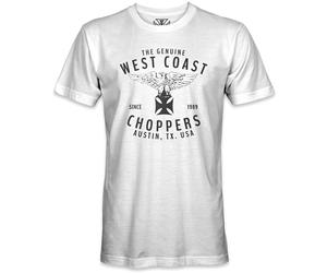 West Coast Choppers Camiseta de hombre departamento de carreras Tee White S