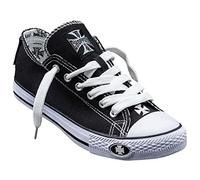West Coast Choppers Low-Top Warrior Unisex Deportivas Negro EU43 algodón, Suelas de Goma