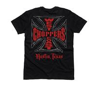 West Coast Choppers Men T-Shirt Cross Black, Größe:2XL, Farbe:Solid Black