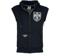 West Coast Choppers WCC OG ATX Sleeveless Zip Hombre Chaleco Negro 3XL