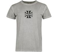 West Coast Choppers WCC OG LBC Cross - Vintage Grey Wash Hombre Camiseta Gris XL 100% algodón Regular