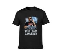 West Coast Gangster Nate Diaz Fighter Unisex 100% Cotton Short-Sleeve T-Shirts Black S