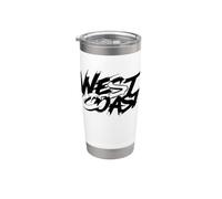 West Coast Graffiti Street Art Handstyle Los Ángeles USA Vaso térmico de acero inoxidable de doble pared